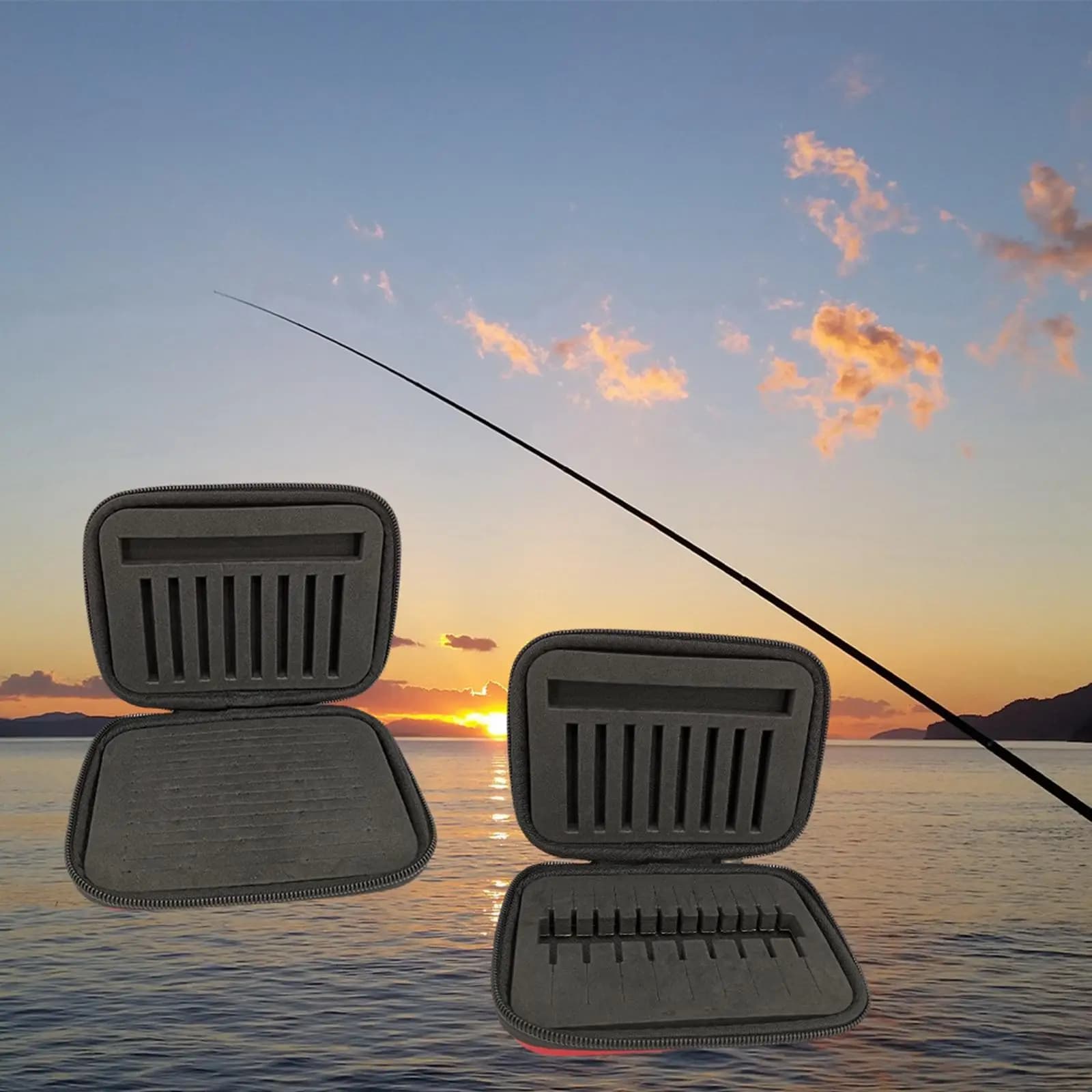 Set of premium fishing gear boxes for fresh and fly water fishing