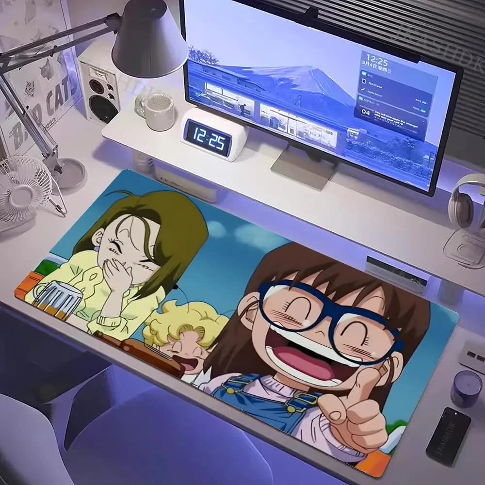 Tappetino per mouse classico in stile anime giapponese, grande, per gaming, con bordi rinforzati, spesso, per tastiera e scrivania