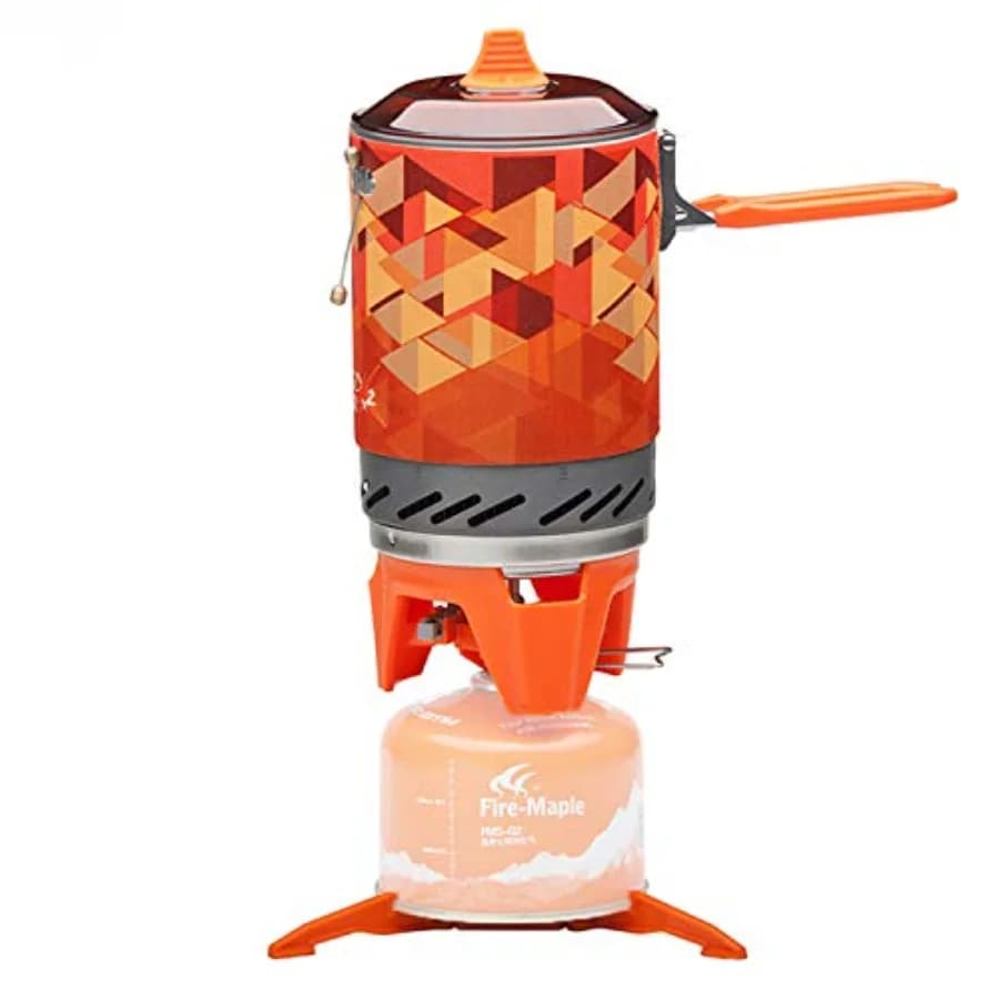 Sistema di Cottura da Campeggio e Backpacking Fixed Star X2, Attrezzatura da Cucina Portatile a Propano per Esterni, Set con Bruciatore a Getto Ideale per Escursioni