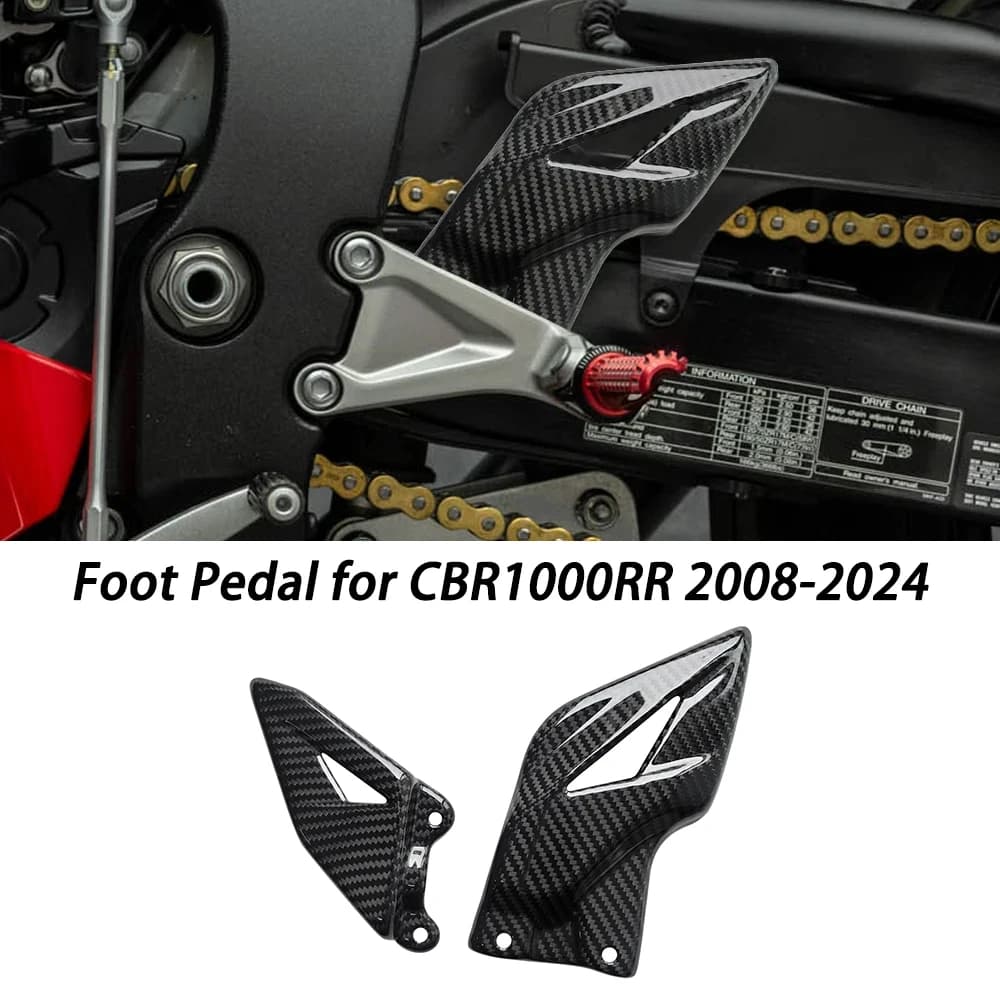 Protezioni per Tallone in Fibra di Carbonio per Moto, Poggiapiedi Compatibili con Honda CBR1000RR 2008-2024