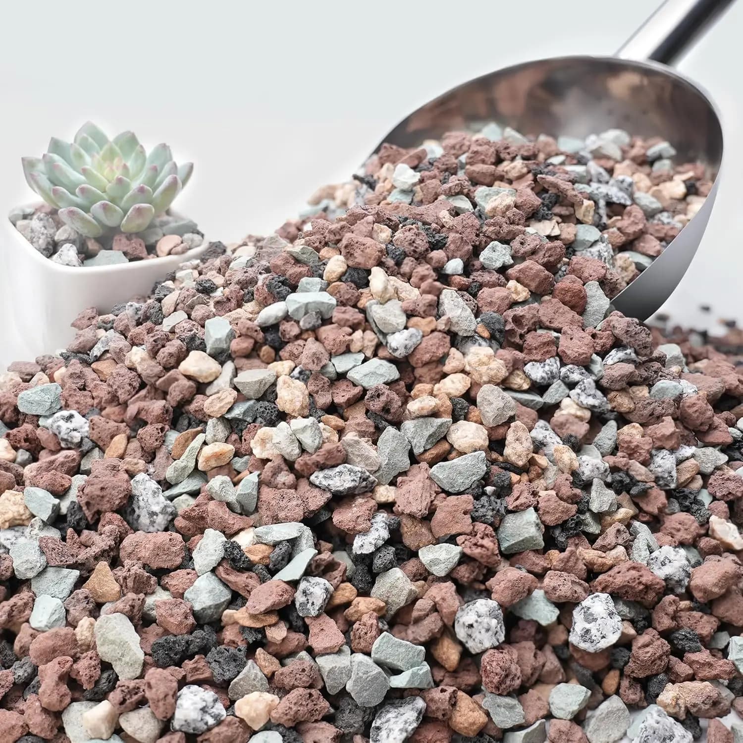 3lb Mix Horticultural Lava Rocks for Plants, 3/8' Colorful Succulent Potting Soil Amendments, Decorative Gravel for Cactus, Bons