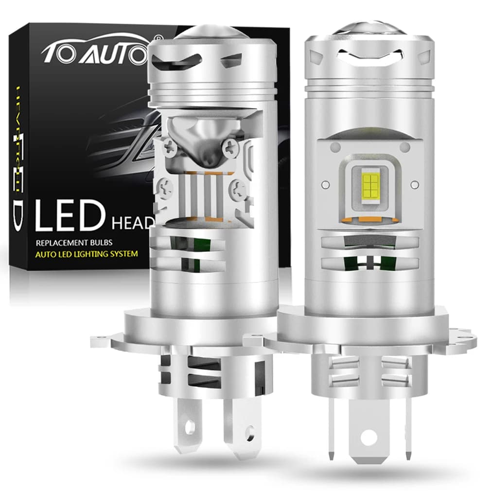 Lampadine a LED H4 9003 HIB2 Mini lente faro per auto proiettore abbaglianti e anabbaglianti Len Wireless Plug & Play lampada automobilistica 12V 6000K