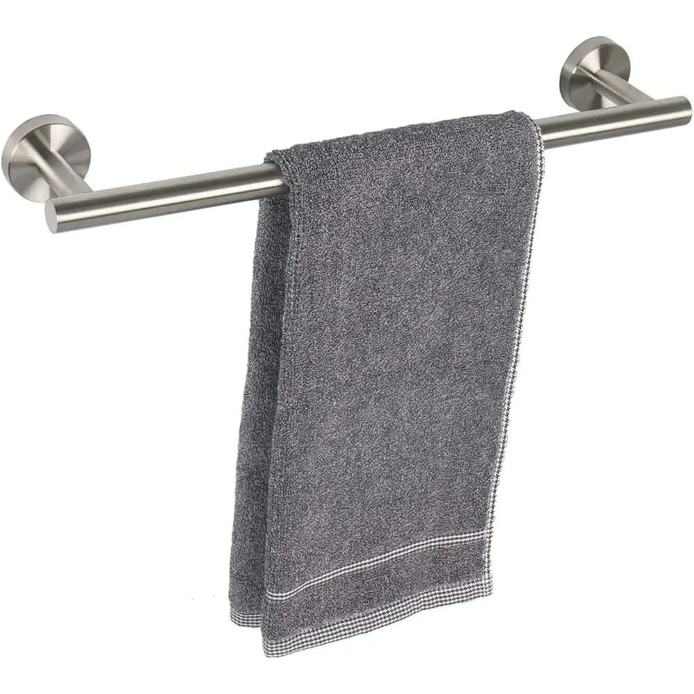 16-inch Wall-Mounted Heavy Duty Stainless Steel Towel Rack in Brushed Nickel Finish