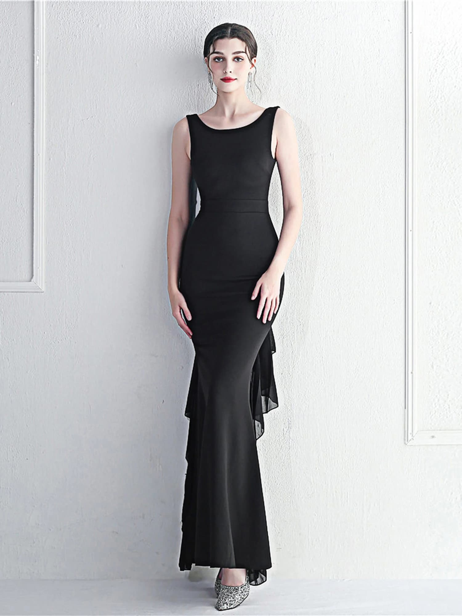 Elegant Long Evening Gown Women's High-End Ball Dress Sexy Formal Wear for Parties Weddings Dinners Elegant Cotton Spandex