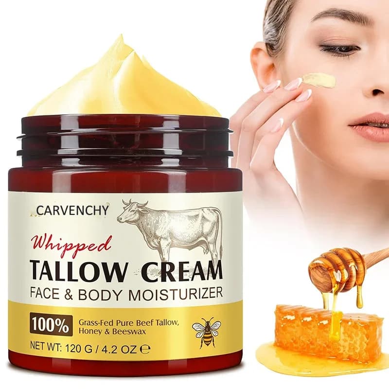 120 g di CREMA A MEDIANO montata L'IDISTURIZORE DEL FACE E CORPO 100% Cera di talce di manzo puro riempita di erba, miele e api