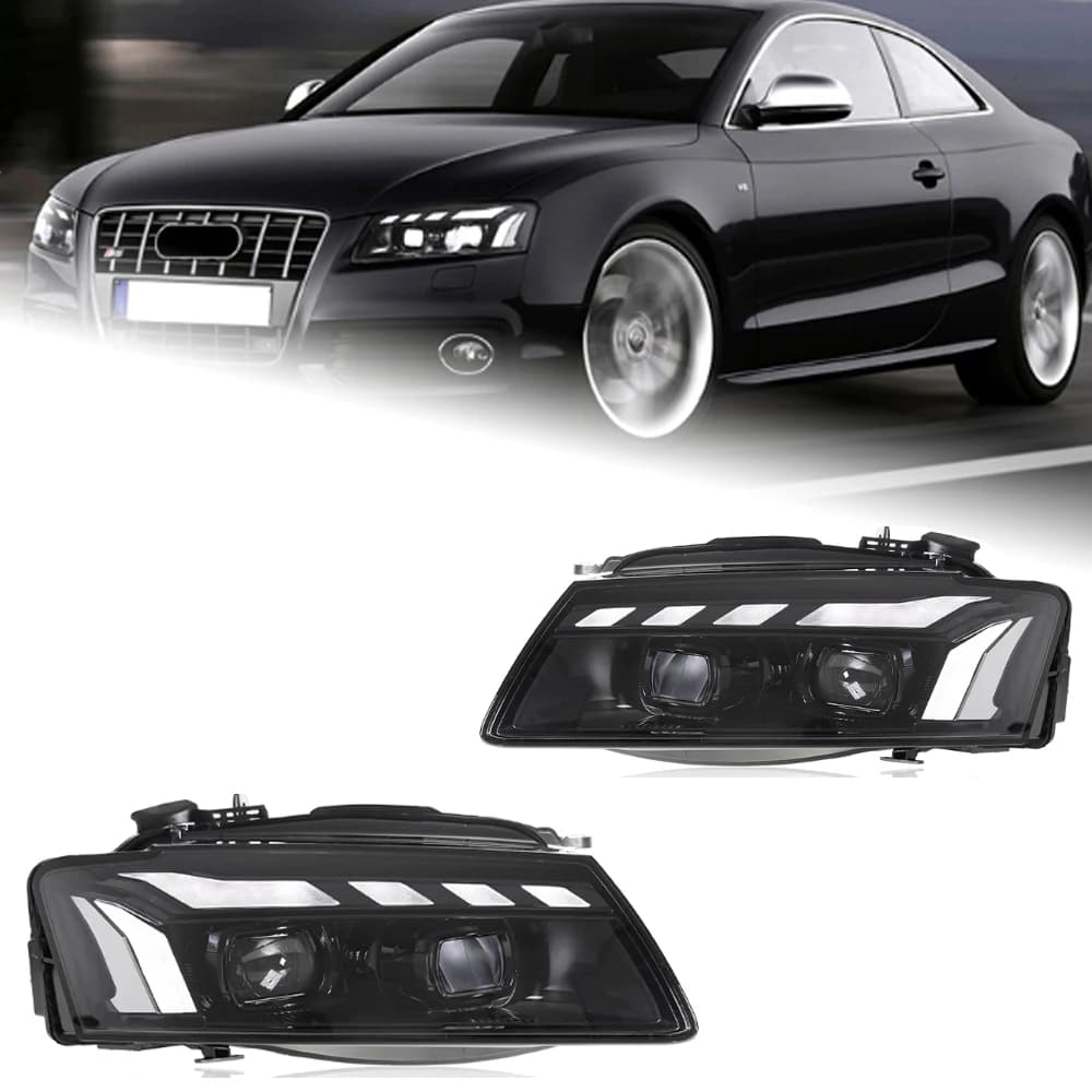 AKD Luci Auto per Audi A5 Faro A LED Lente Del Proiettore 2008-2011 Animazione S5 DRL Segnale Dinamico Reverese Accessorio Automotive