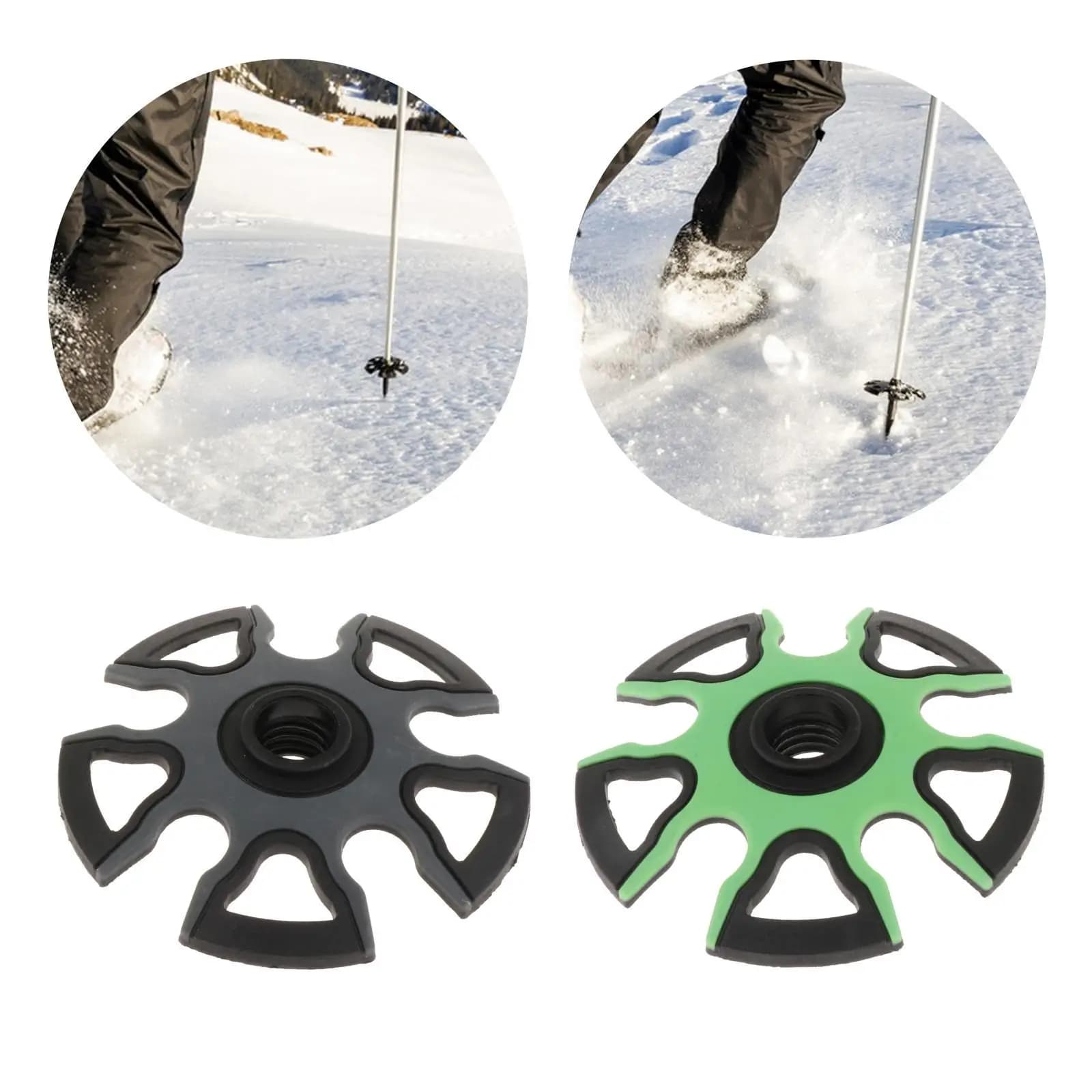 Trekking pole Snow basket Walking poles Tip protection External diameter 9 cm Ski stick baskets for excursions Outdoor climbing Walk
