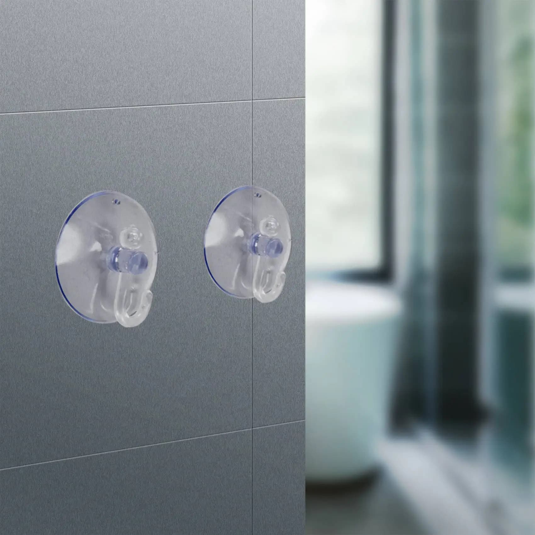 20 ventose in plastica trasparente con ganci in metallo, decorazione per finestre, ventosa per armadietti, perfetta per appendere decorazioni natalizie