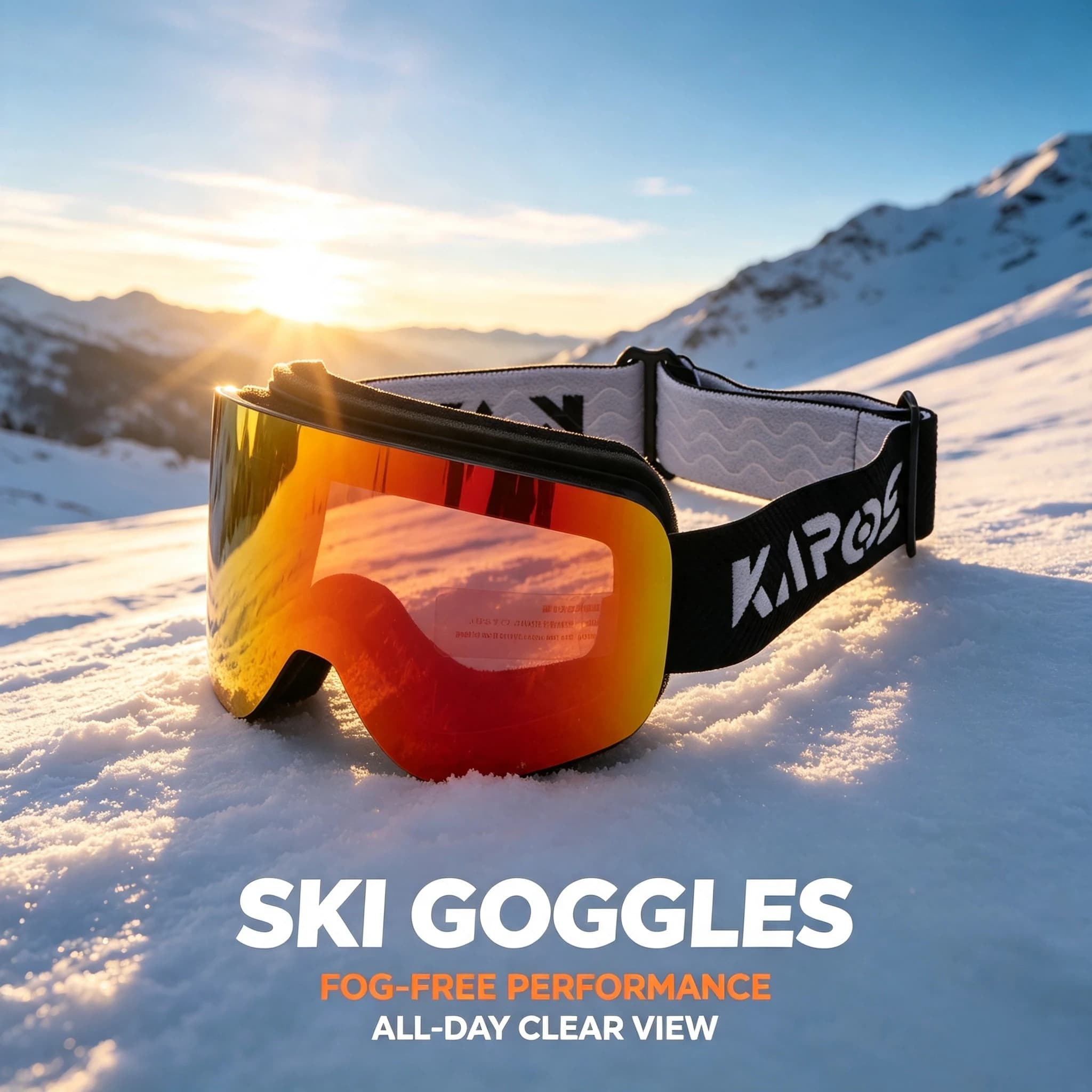 Karos Double Layer Anti-Fog Ski Goggles UV400 Protection Lightweight Glasses Winter Snow Sports Snowboard Snowmobile Eyewear