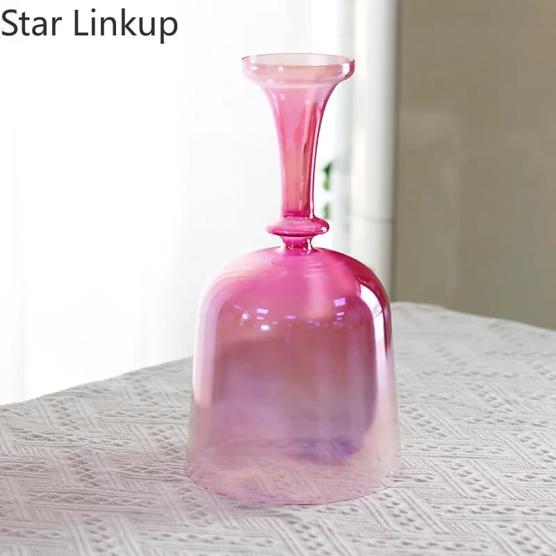 Star Linkup Pink Clear 5.5"/6"Crystal Grail Handle Chakra Singing Bowl with Suedce Stick for Sound Healing Meditation Yoga Relax Instrument