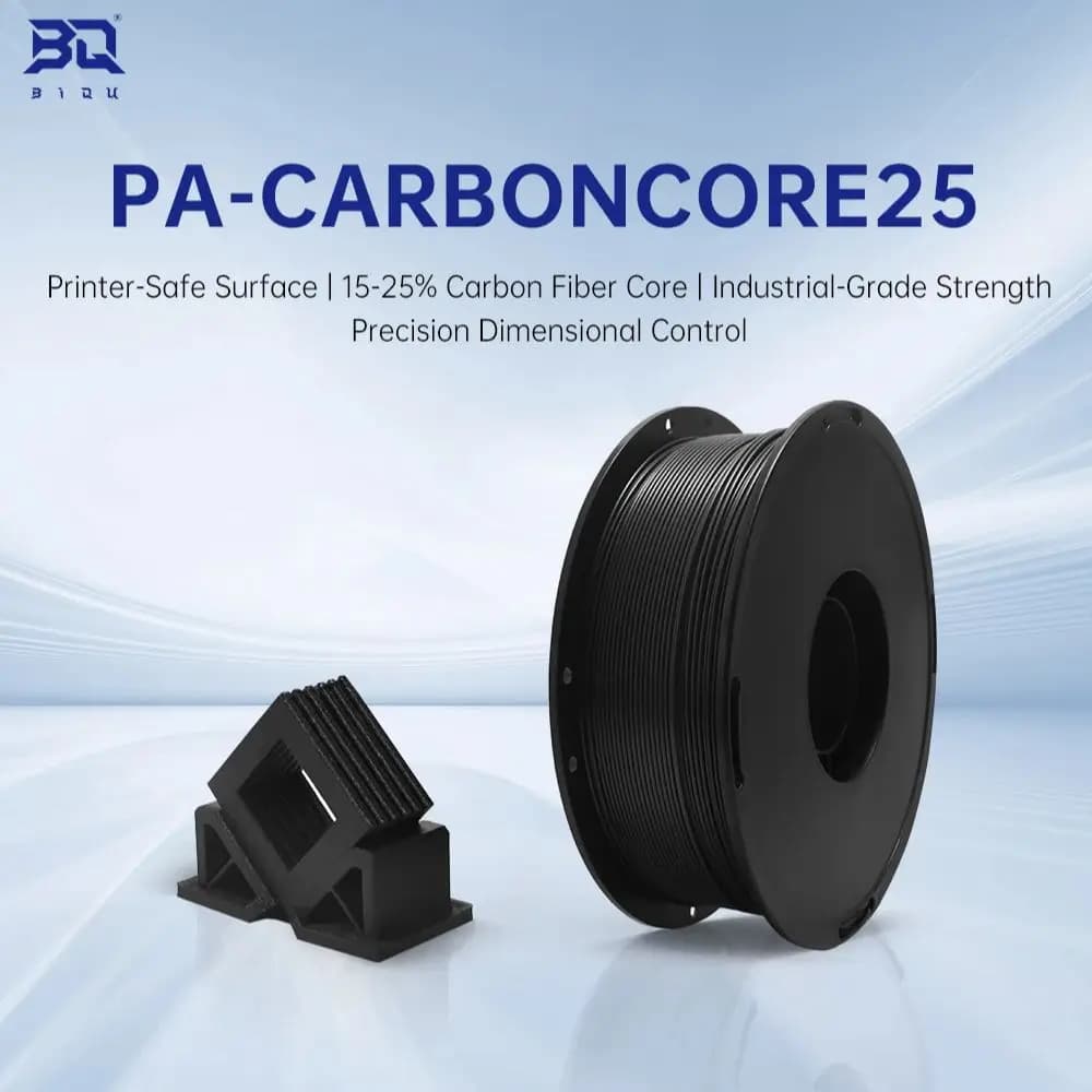 BIQU CarbonCore25 Filament PLA 1,75 mm Wear and Heat Resistant 3D Printer Filament, Carbon Filament 1 kg