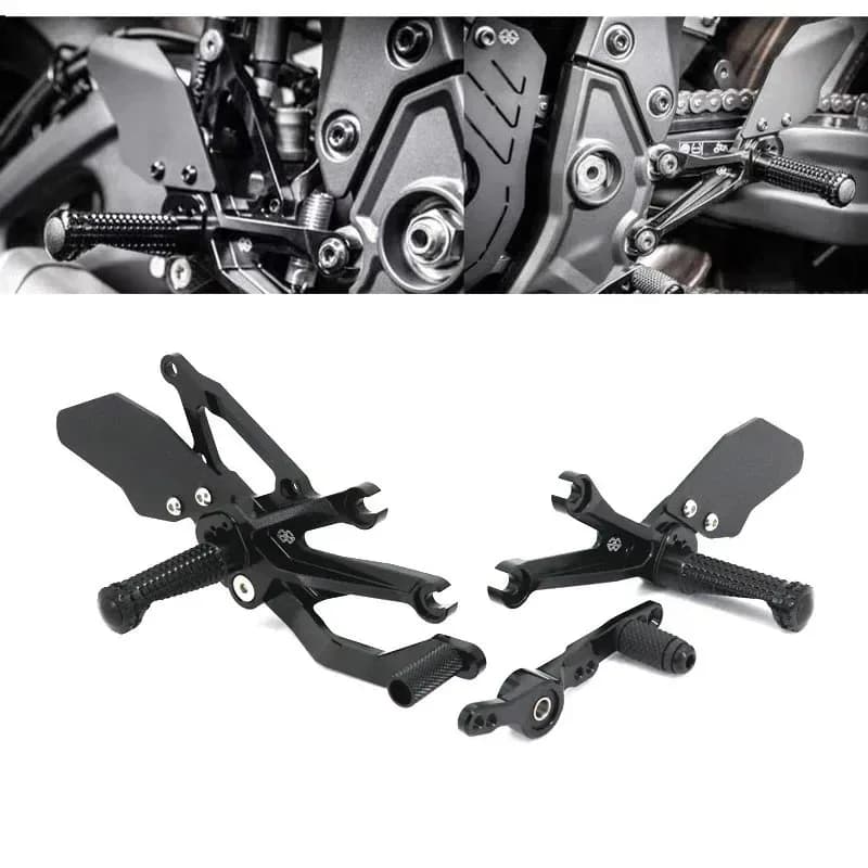 Accessori moto Pedana posteriore Poggiapiedi Sollevamento regolabile Spostare Indietro Pedane Rearset per YZF-R7 YZFR7 YZF R7 2021-2023