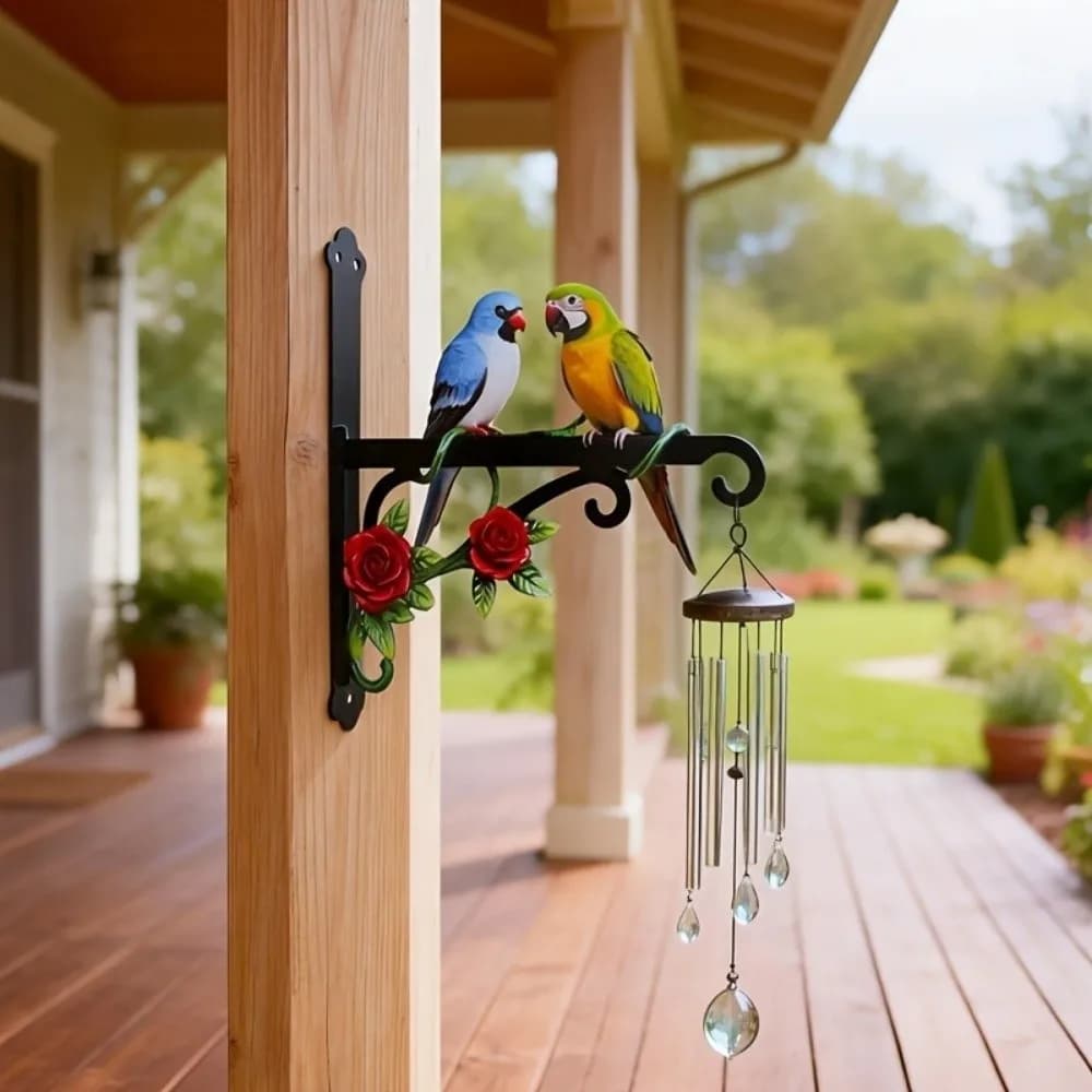 Beautiful Colorful Wall-mounted Hanger Rust-Proof Bird Wall Hook Outdoor Indoor Butterfly Hanging Bracket Courtyard