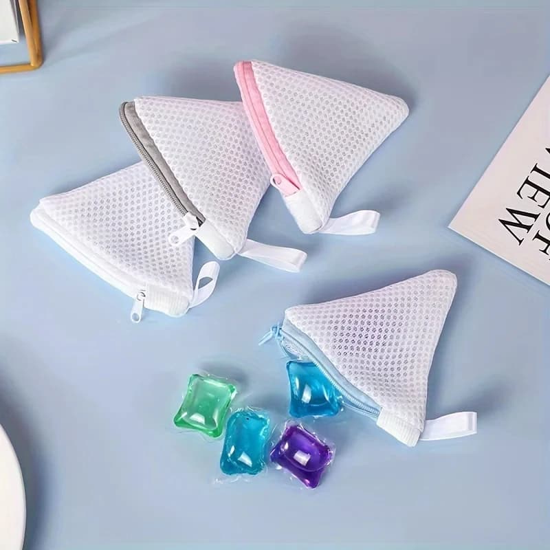 Quadrati/Triangolari Bags for Detergent in Capsules | Bags made of thick polyester mesh for detergents in capsules and perfumed pearls, bag for small objects