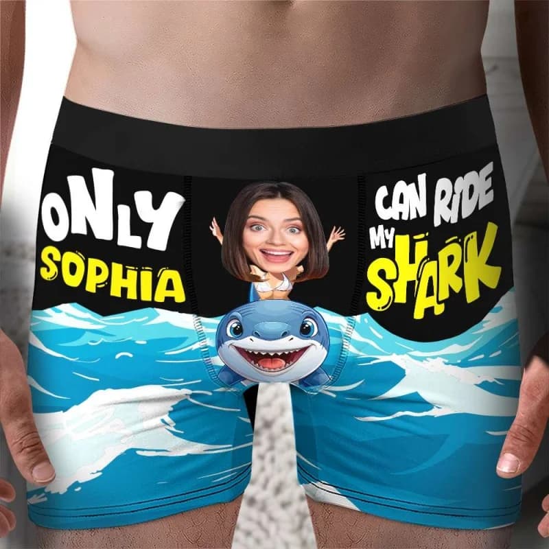 Regalo personalizzato per fidanzato Boxer da uomo, nome personalizzato e foto divertenti, regalo di San Valentino e anniversario