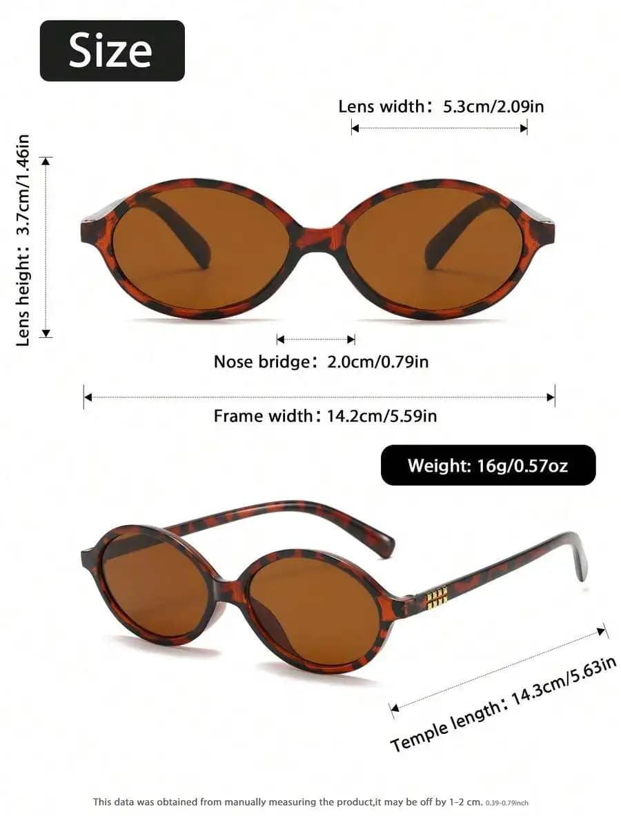 Oval Retro Fashion Sunglasses For Women Outdoor Travel Beach Party