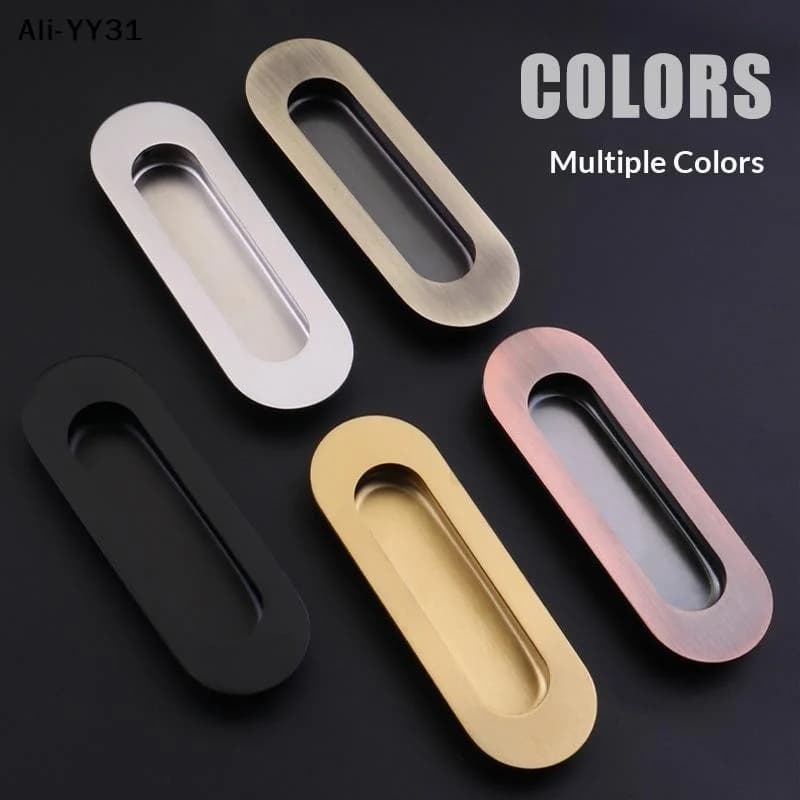 【Y31】1 Pezzo Maniglia a Scomparsa in Acciaio Inossidabile per Porta Scorrevole Integrata, Maniglia Nera Oro Bronzo per Cassetto Scorrevole Integrato
