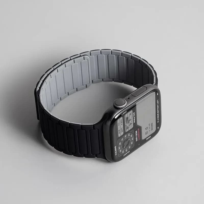 Cinturino in Silicone per Apple Watch 46mm 42mm 49mm 45mm 41mm 44mm 40mm, Bracciale Magnetico per IWatch Ultra 2 Serie 11 10 9 8 7 6 SE 5 4 3
