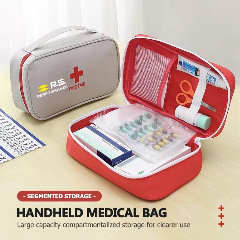 Universal Car Travel First Aid Kit Storage Bag Portable HandBag For Renault Arkana Captur Twingo Talisman RS Line Logan Duster
