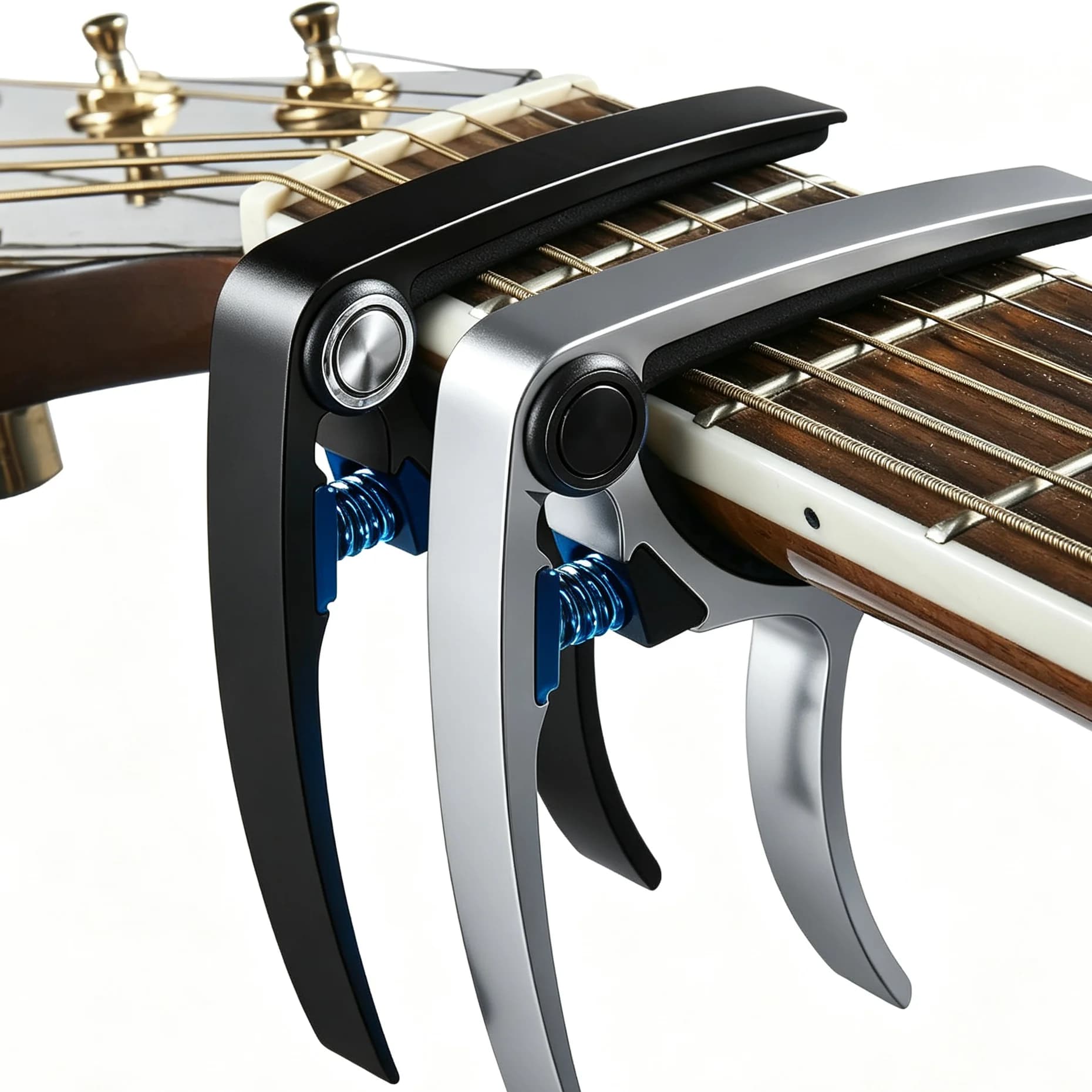 Guitar Capo, Metal Spring Capo for Acoustic Electric Guitar Ukulele, Random Color Black Silver Blue, 1 Pc