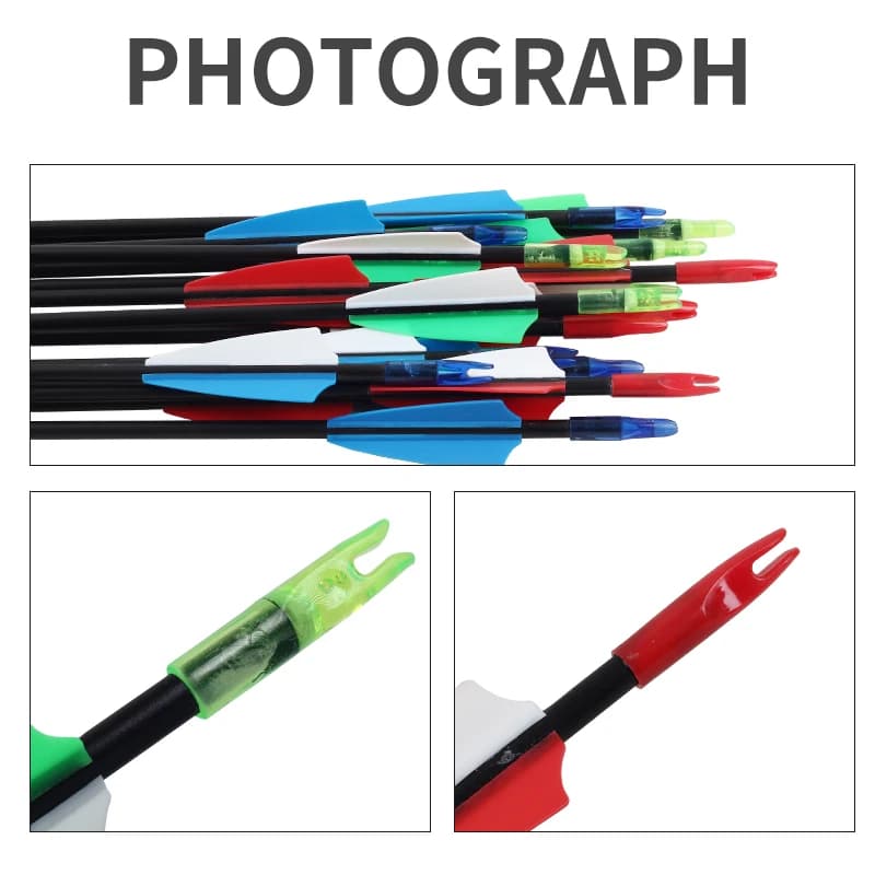 50 Pezzi Nock per Arco e Frecce da 6mm, in Plastica, per Aste di Frecce in Carbonio e Fibra di Vetro, Ricambio Coda Frecce, Accessori Fai da Te per Tiro con l'Arco e Caccia