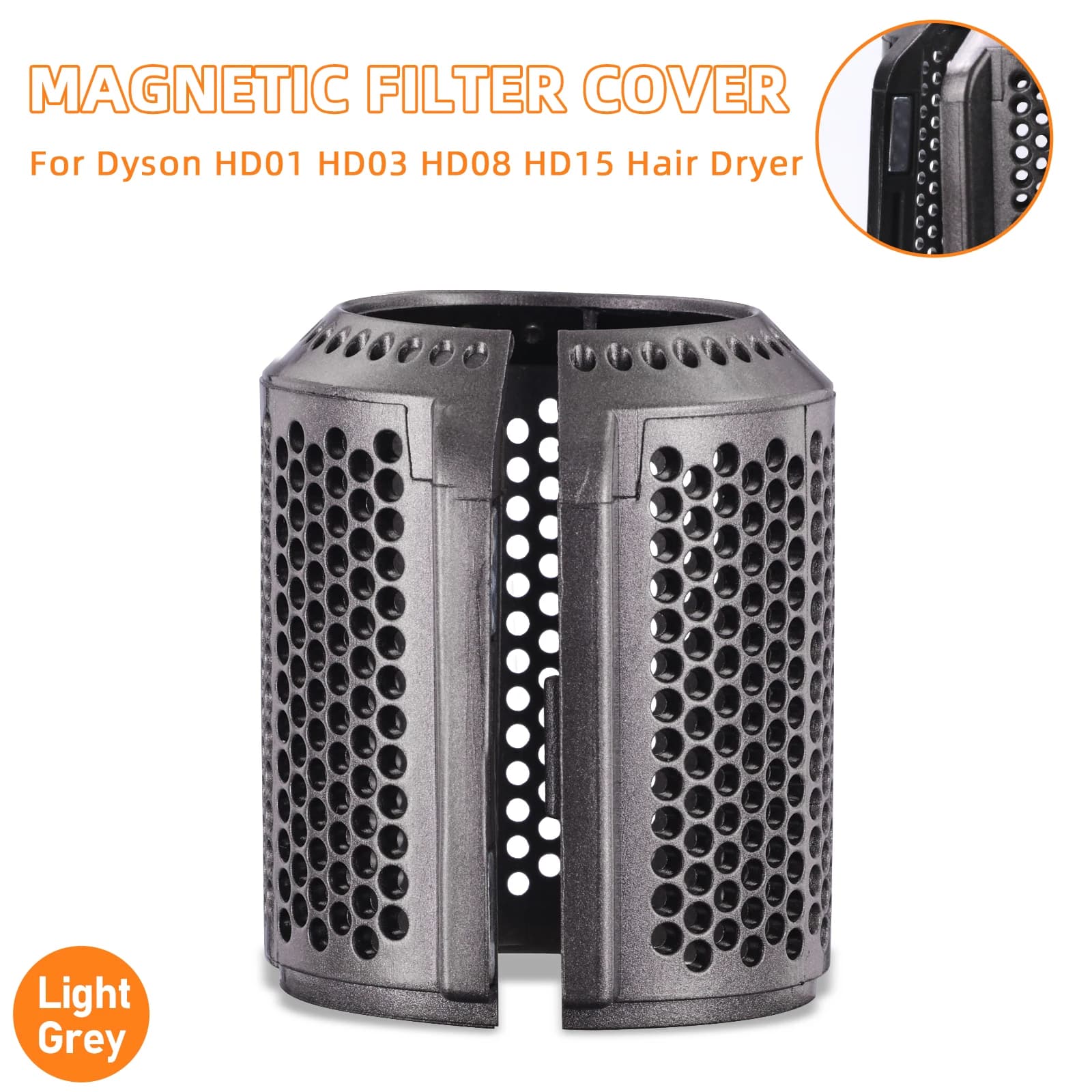Dyson HD01 HD03 HD08 HD15 Magnetic Filter Cover Replacement of Outdoor Dust Cover Opening Suction Accessories Buckle
