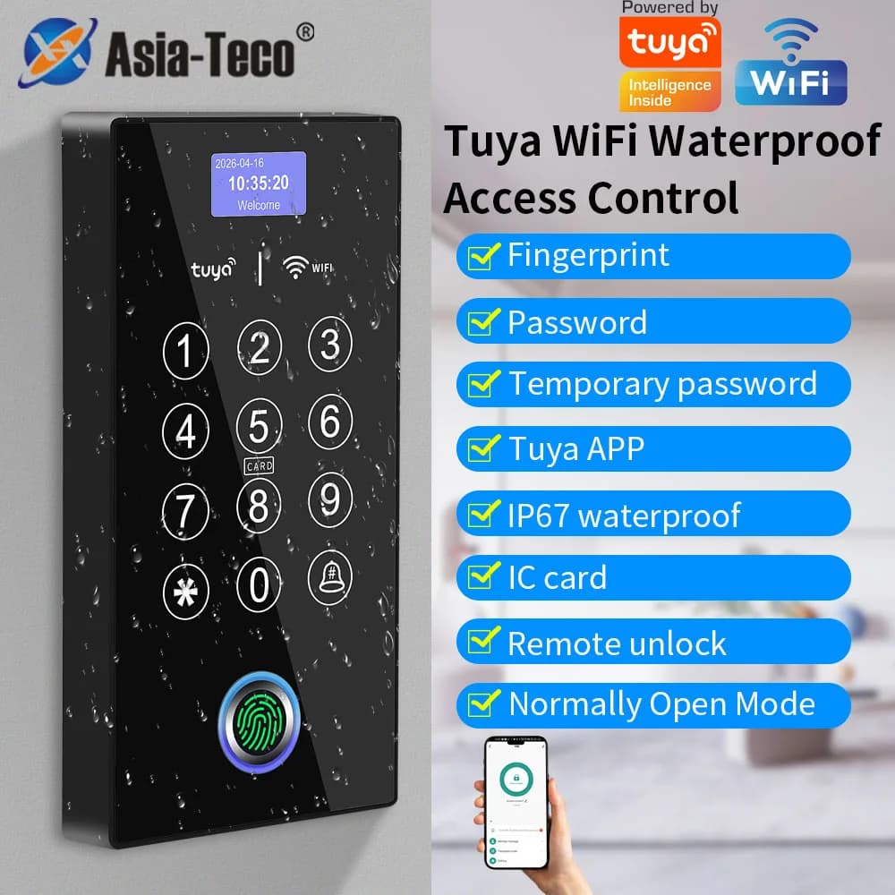 IP67 Multi Function Tuya WiFi Door Lock System For Various Scenarios Featuring Fingerprint Password IC Card APP Remote Unlock