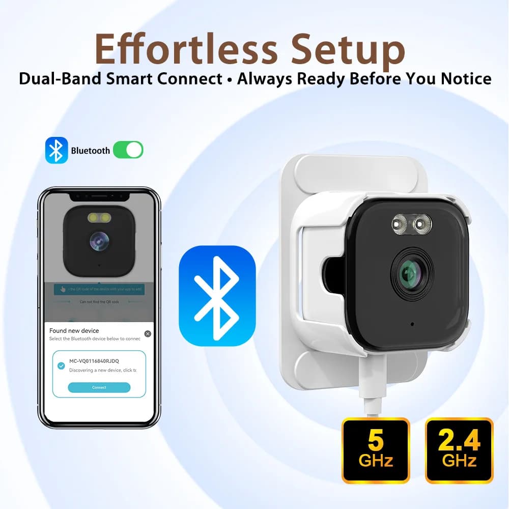 Telecamera IP Bullet 3MP 1296P O-Kam APP a colori per finestra, con rilevamento umanoide AI, sicurezza domestica, monitoraggio neonati CCTV