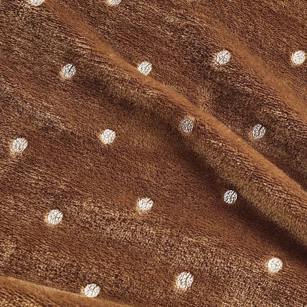 Coperta morbida e soffice in peluche in pile, a pois, reversibile, per divano, divano letto, leggera, in microfibra, durevole, accogliente, per la casa