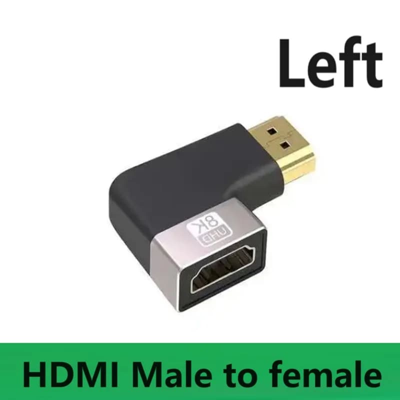 Cavo Adattatore HDMI 2.1 da Maschio a Femmina 8K, Connettore Sinistro e Destro, Estensore HDMI 4K 8K per TV Stick, PS4, PS5, Xbox, PC, Laptop
