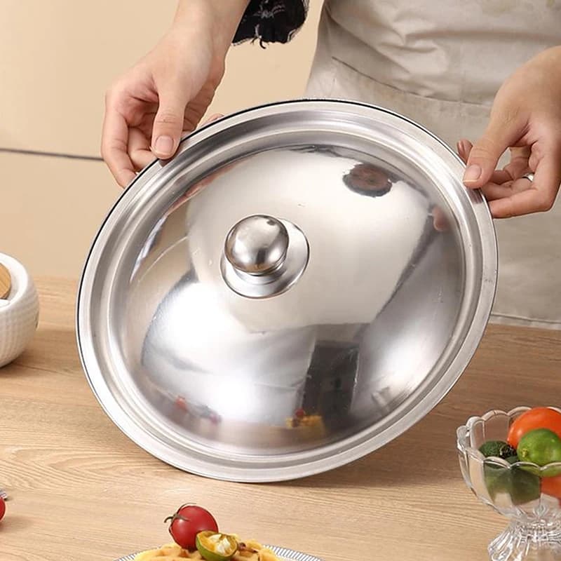 Coperchi per Pentole da Cucina 10-32cm, Coperchio Universale in Acciaio Inox per Padelle, Ricambio per Utensili da Cucina