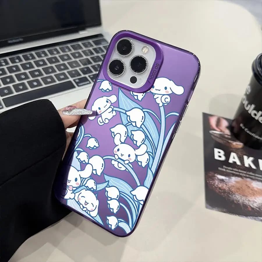 Cute Sanrio Cinnamoroll Back Phone Cover Case for iPhone 17 Pro Max 17e 16 14 12 13 Pro XR 11 15 Plus Air