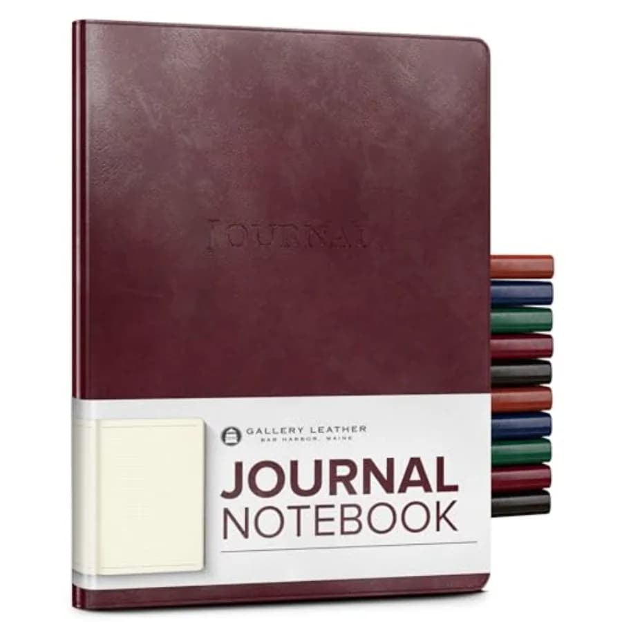 Journal - Crafted in Maine, USA - Elegant Leather Writing Notebook with 192 Lined Pages - A Timeless Space for Your Thoughts -,