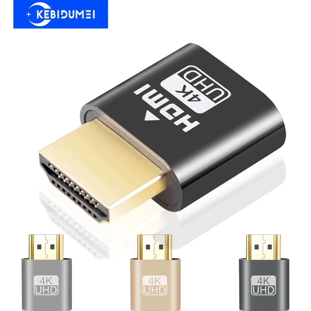 HDMI 4K DP DVI VGA virtual display adapter Emulator display Spina fittizia Emulator display ghost without head Lock plate video card