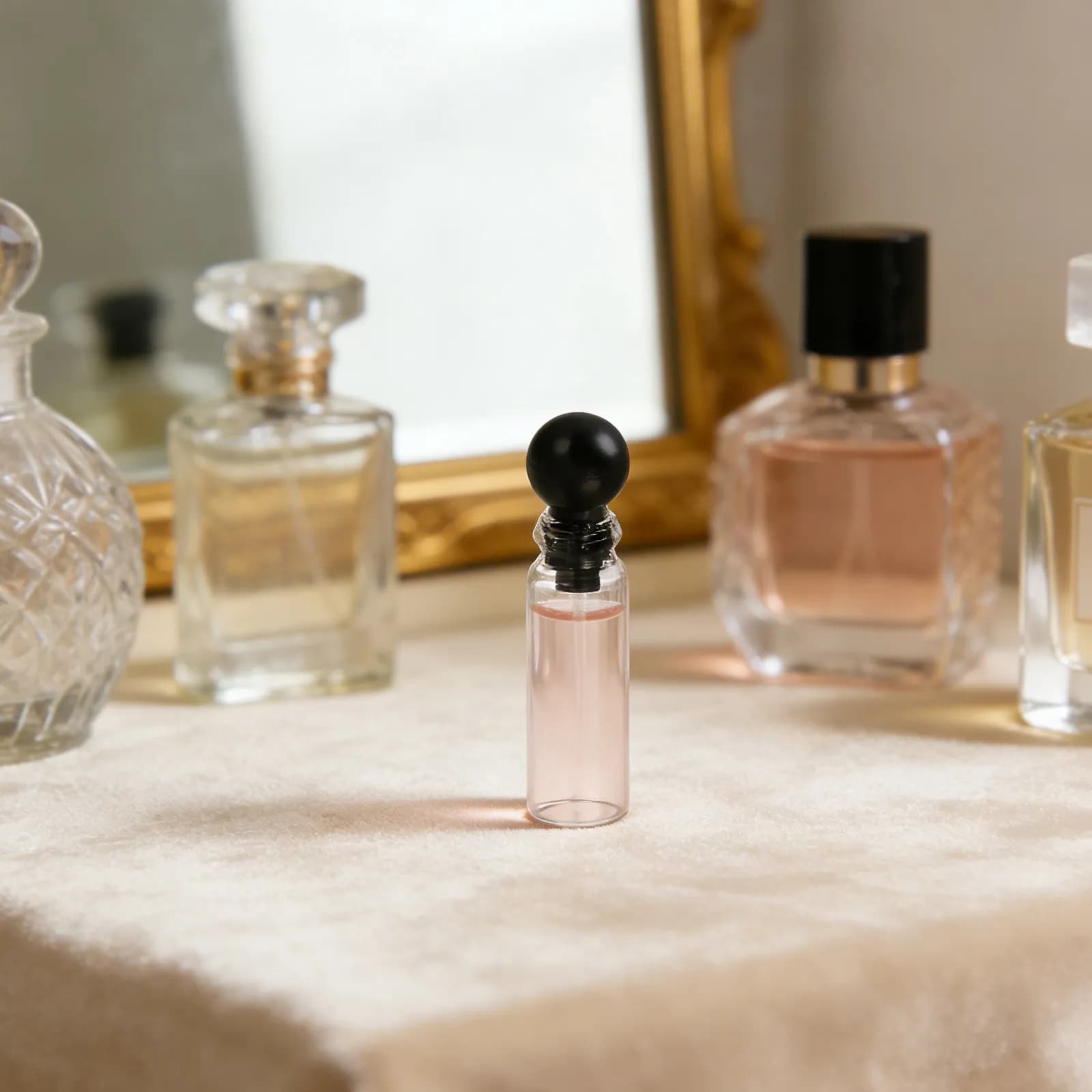 Essential Oil Sample Bottles 10Ml Clear Glass Dropper Vials with Black Lids for Skincare Serum Sample Packaging