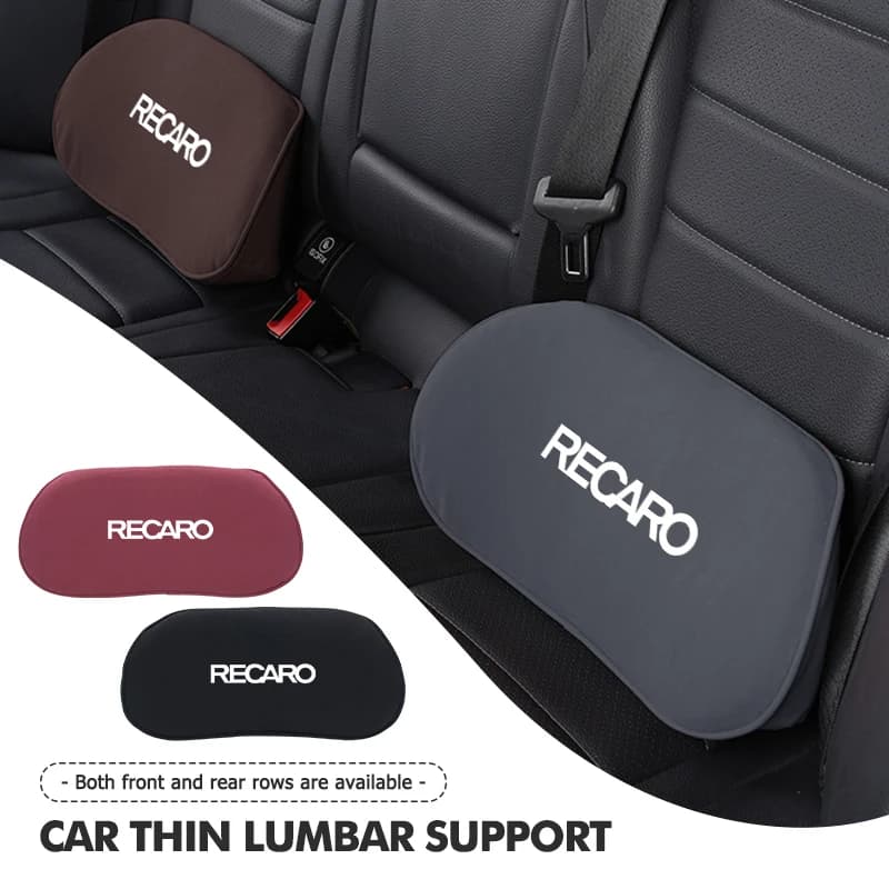 Car Headrest Lumbar Support Comfort Suede Auto Seat Neck Pillow For Recaro