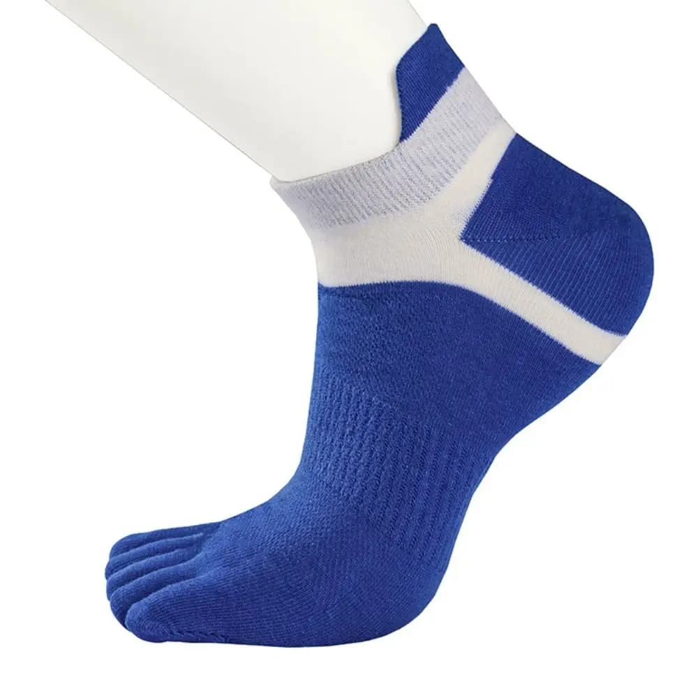 Comfortable Cotton Men's Five Toe Socks Patchwork Invisible Five Finger Sports Socks Short Anti Friction Running Hosiery Outdoor