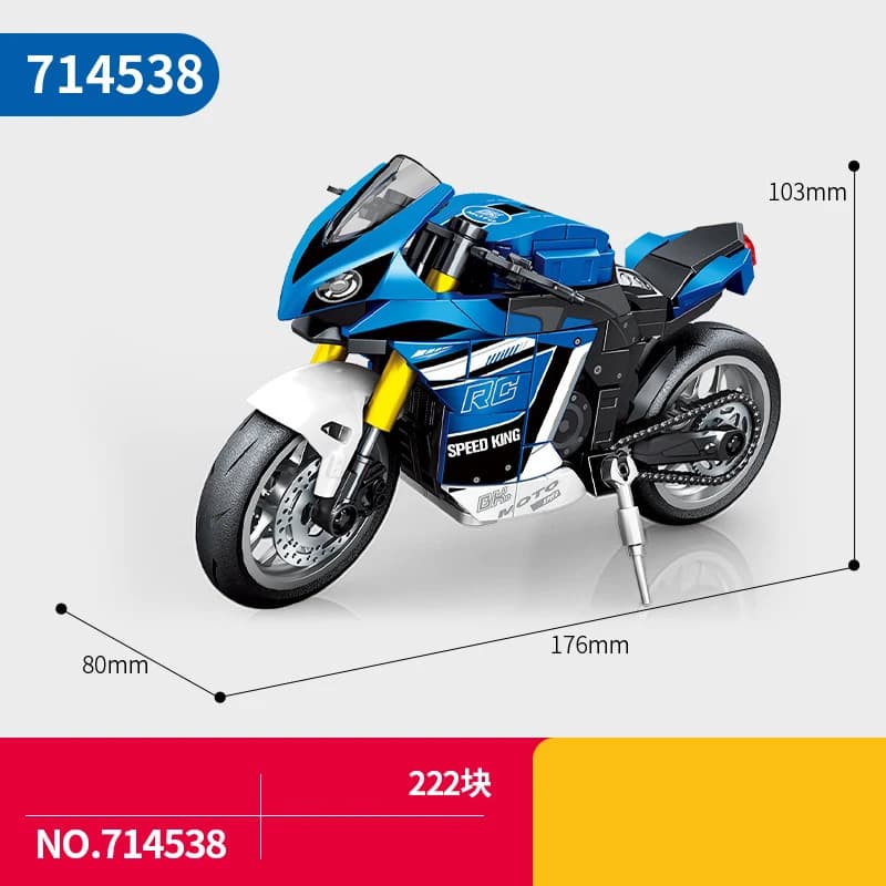 Japan Motorcycle Technical Building Block R1 Vehicle Motor Model Steam Construction Bricks collezione di giocattoli educativi per regalo