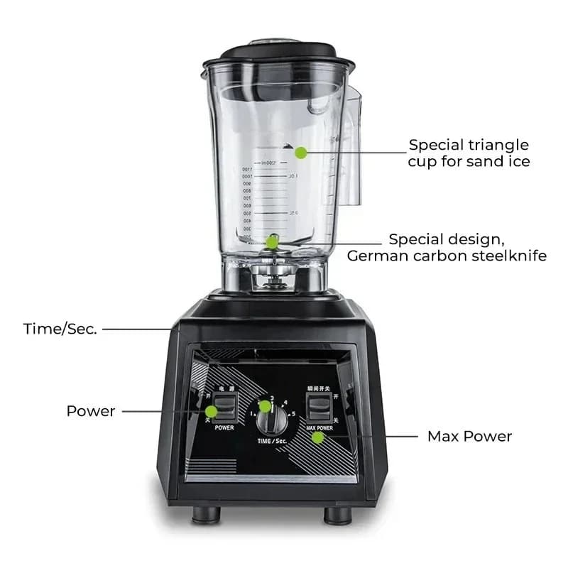 Frullatore Professionale 2-in-1 per Ghiaccio, 1800W, Mixer da Banco Heavy Duty Silver Crest