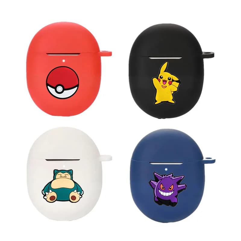 Potdemiel Pokemon Earphone Case Cover for Google Pixel Buds Pro 2/A-Series Silicone Wireless Earbuds Protective Shell With Hook