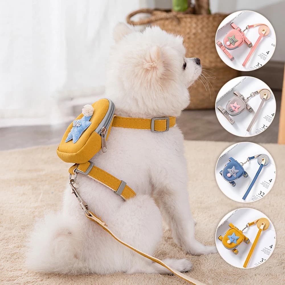 Escape Proof Cat Harness And Leash Adjustable Vest Harness For Small Dogs Breathable Mesh Fabric Outdoor Walking And Travel