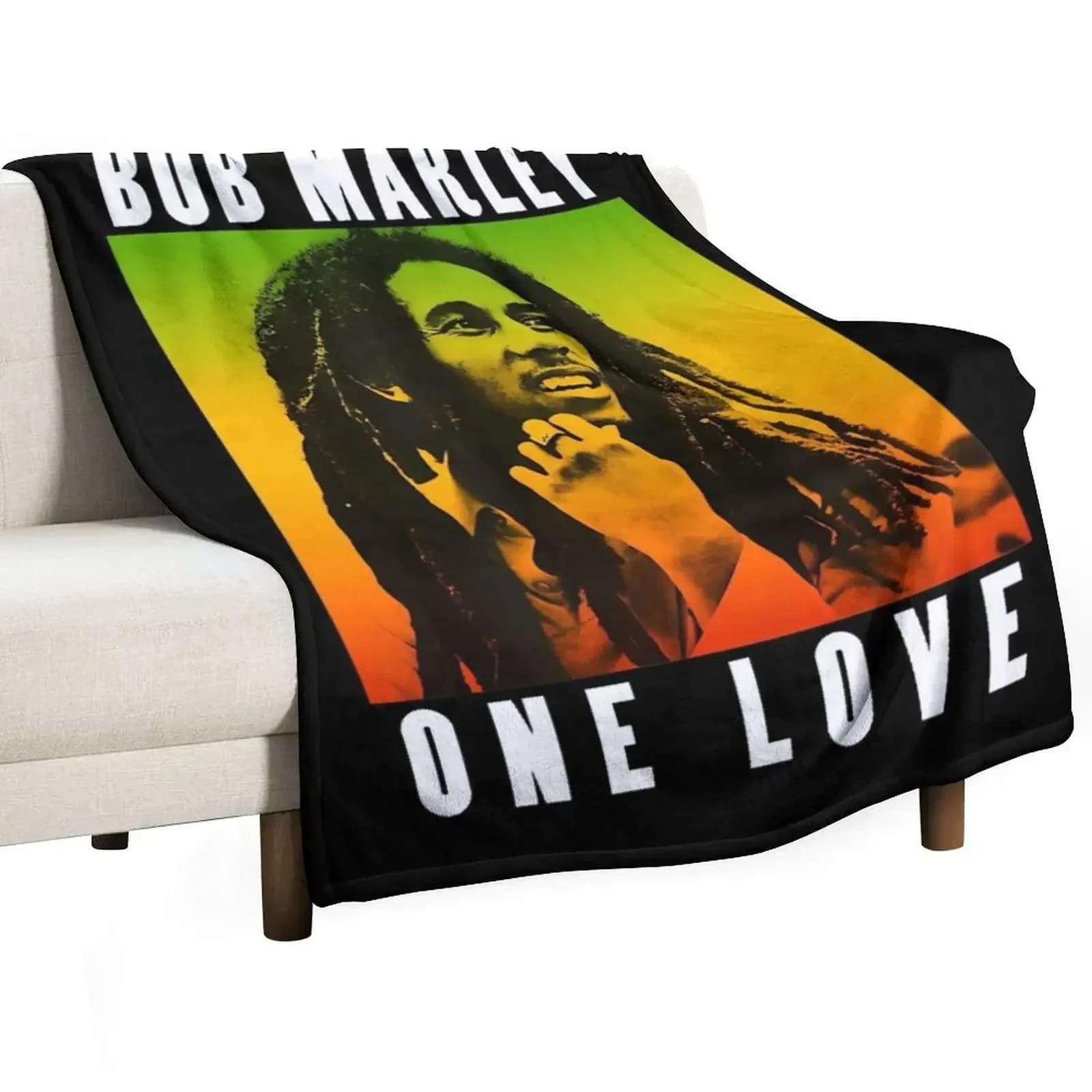 Bob Marley One Love Gradient Throw Blanket Designers bed plaid Single Hairys Sleeping Bag Sofa Blankets