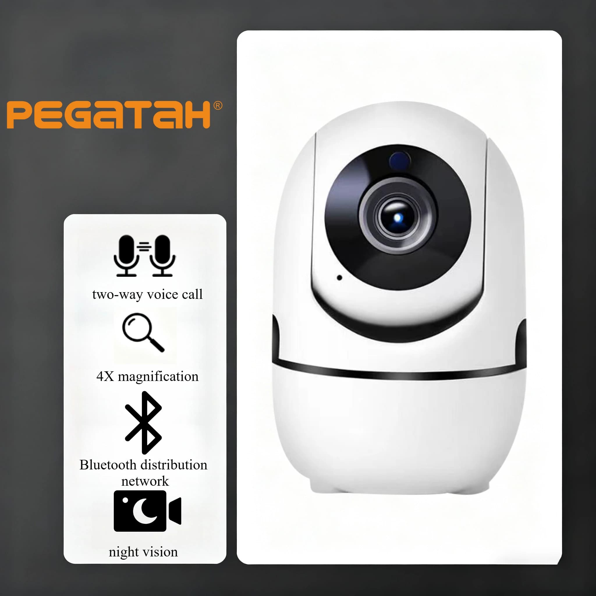 O-Kam Pro 8MP Smart Home Camera Rilevazione AI Monitoraggio automatico Baby monitor da interno