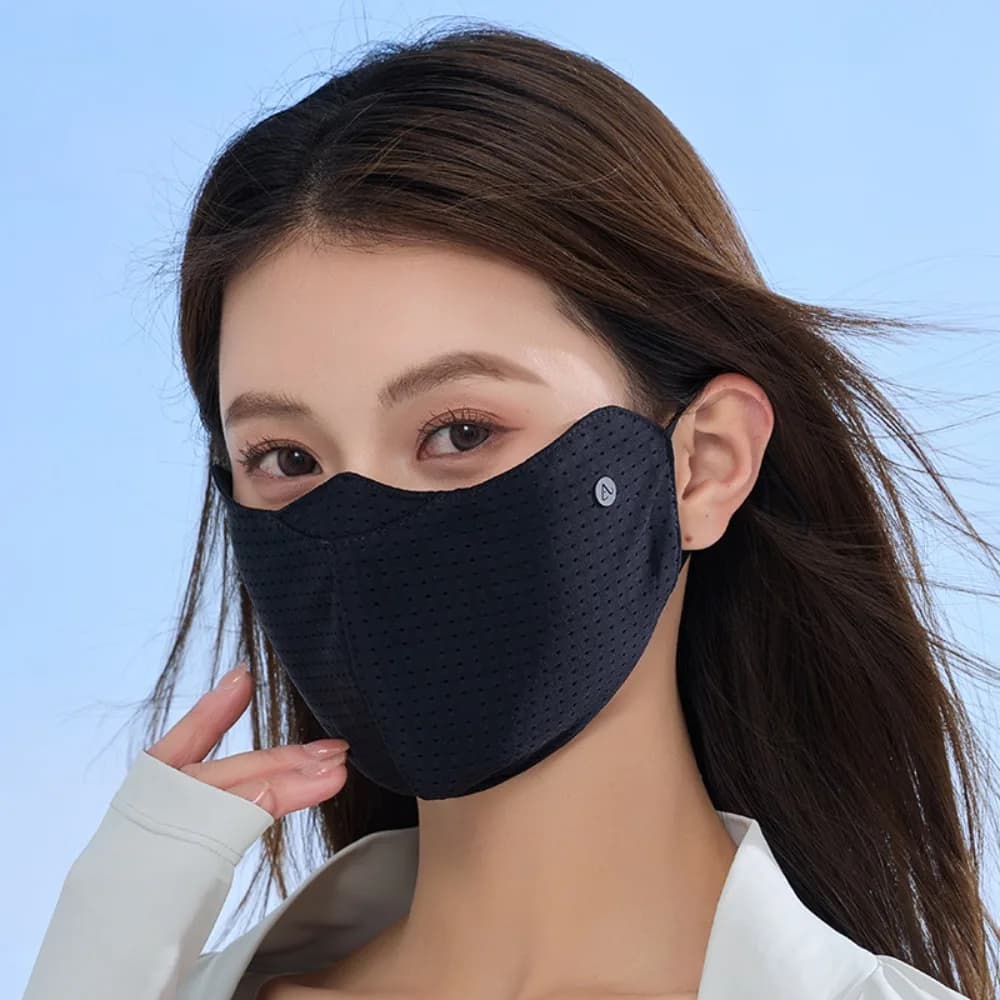 New Breathable Anti-UV Ice Silk Mask Washable, Anti-Polvere Mask with Network, Unisex Solar Protection
