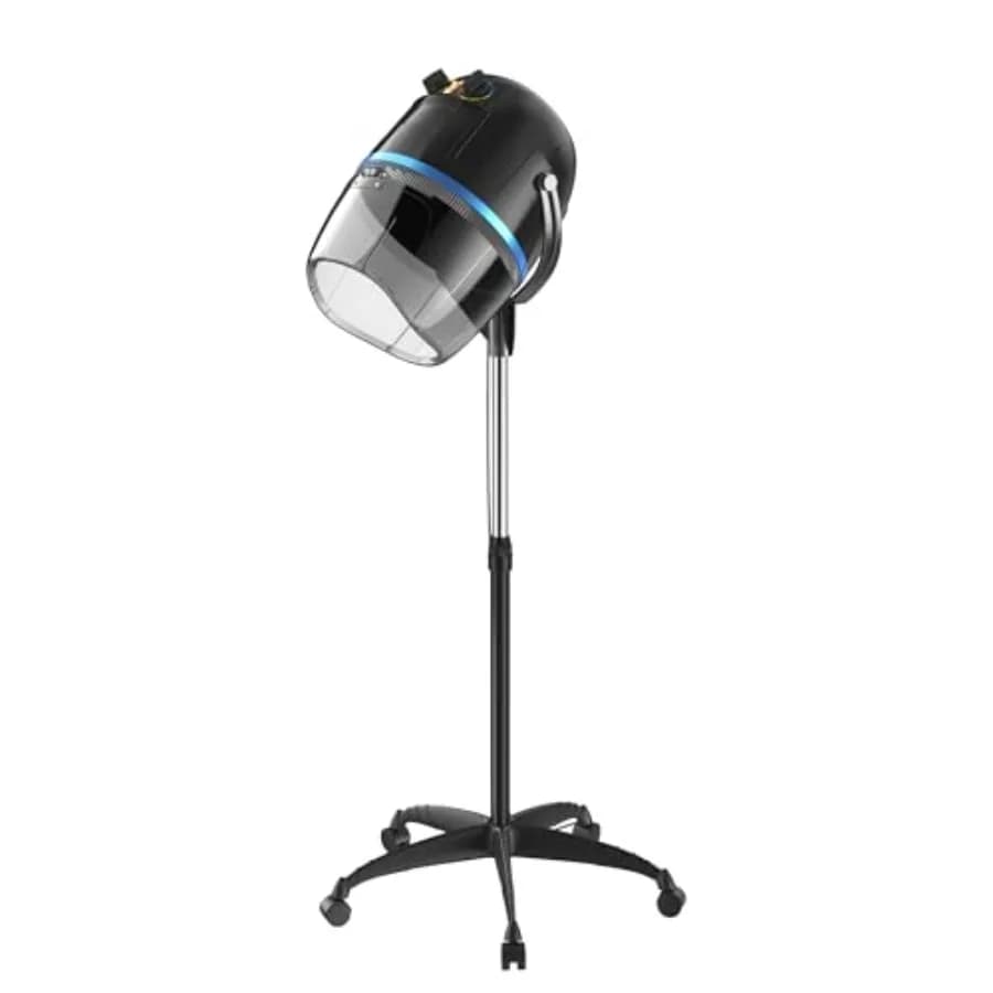 Professional hair dryer Adjustable in height with hood, base and wheels for Beauty Salon