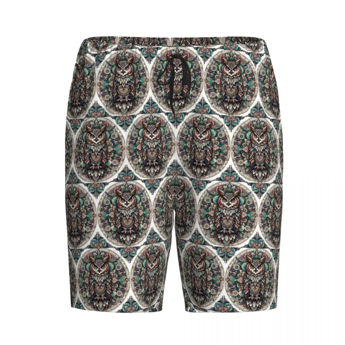 Custom Native Mandala Owl American Shorts Sleeping Pants Men Pajama Pants Lounge Sleep Sleepwear Bottoms