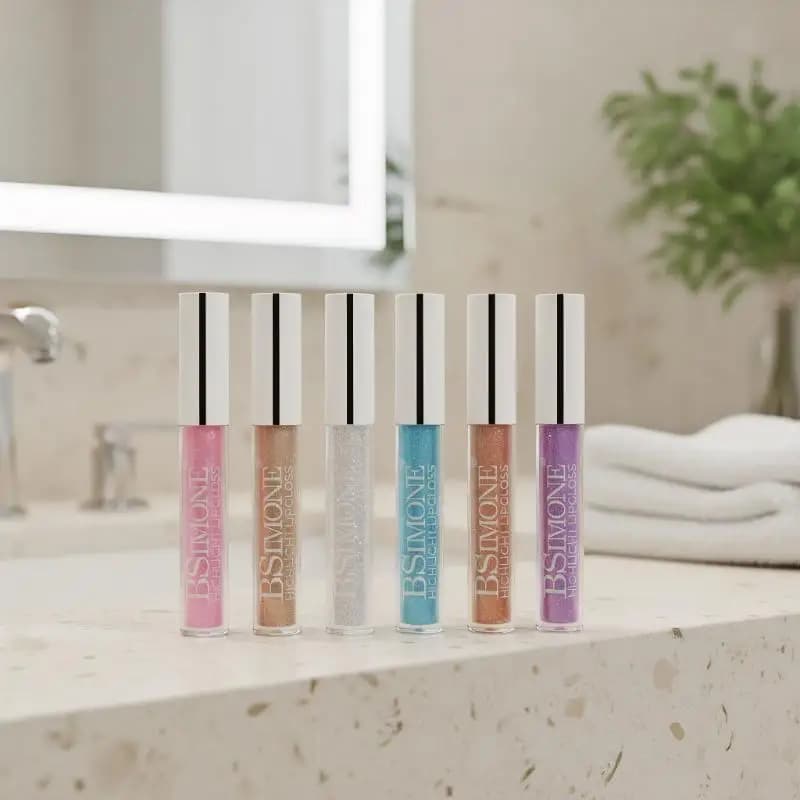 BSIMONE 4g Idratante Shimmer Glitter Lip Gloss Trucco Scintillante Glitter Rossetto liquido Perla Lip Gloss Tinta