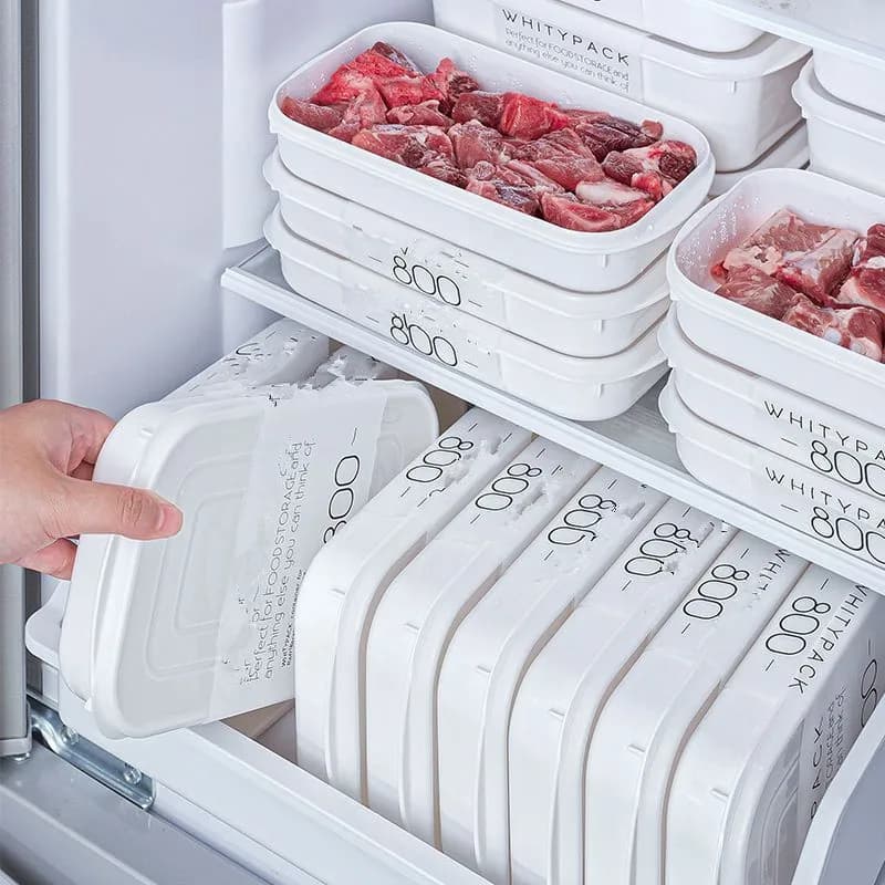 Contenitore per Carne Congelata Giapponese, Scatola per Conservazione in Frigorifero di Grado Alimentare, Conservazione di Frutta e Verdura, Preparazione dei Piatti, Contenitore Diviso