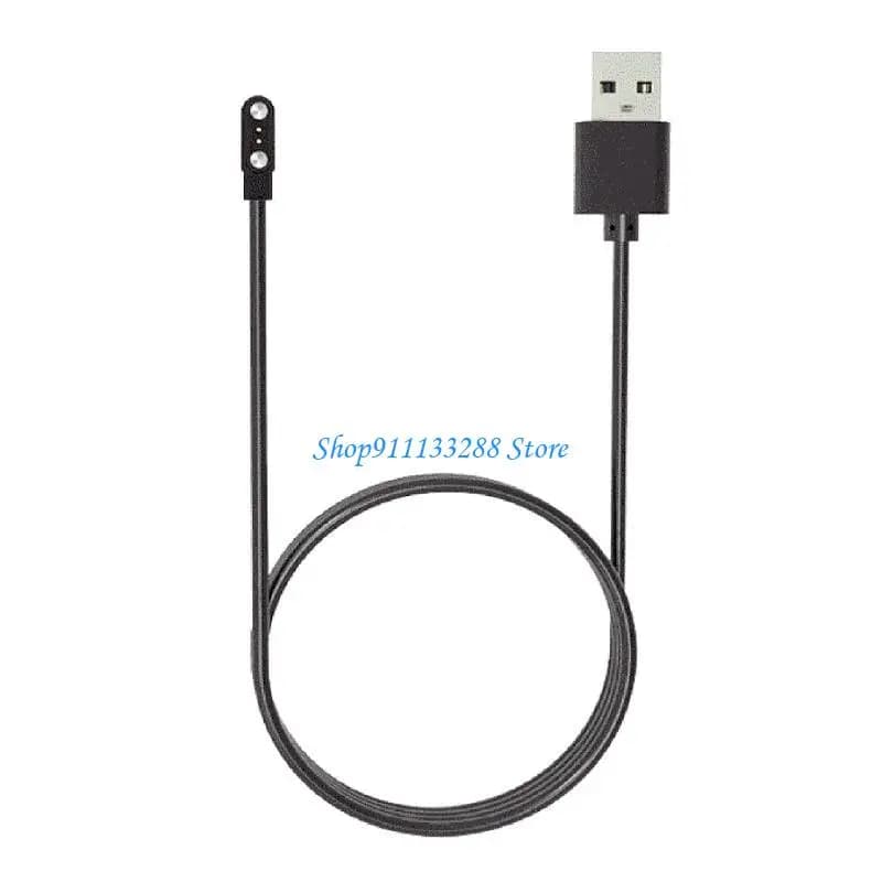 G88D Cavo ricarica magnetico forte a 2 pin Cavo ricarica USB Corda nera per smartwatch Willful IP68/Willful