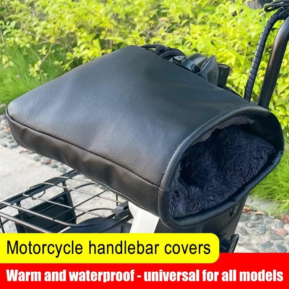 1 paio di guanti da moto invernali spessi e caldi impugnatura da manubrio impermeabile antivento scaldini invernali paramani da moto per Unis V3M1